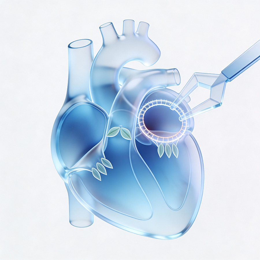 Une chirurgie de la valve mitrale